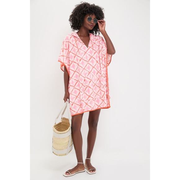 TUCKERNUCK BEACH Coral Medallion Terrycloth Cabana Coverup Size M/L NWT - Picture 2 of 4